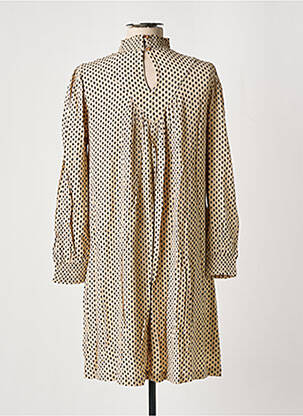 Robe courte coupe fluide manches longues beige INDI & COLD femme