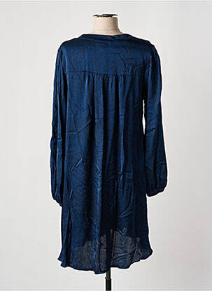 Robe mi-longue manches longues manches longues bleu PAKO LITTO femme