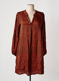 Robe mi-longue manches longues manches longues orange PAKO LITTO femme