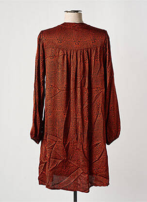 Robe mi-longue manches longues manches longues orange PAKO LITTO femme