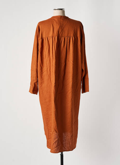 Robe mi-longue marron MUS & BOMBON pour femme
