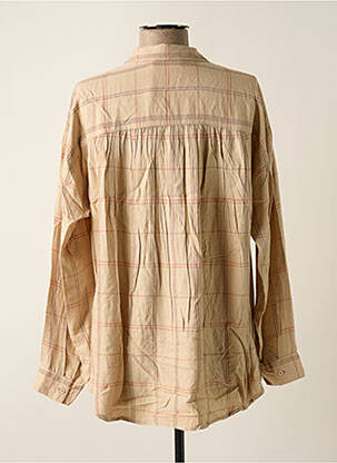 Chemisier coupe droite manches longues beige INDI & COLD femme
