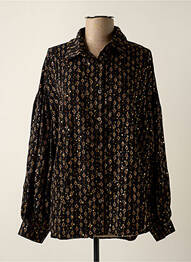 Chemisier imprimé fantaisie manches longues noir MOLLY BRACKEN femme