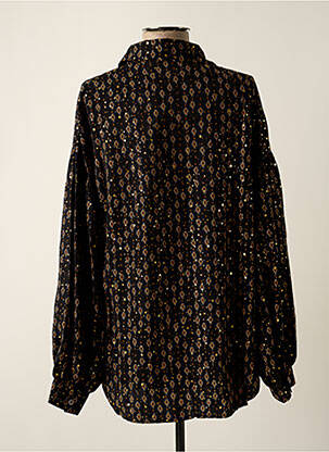 Chemisier imprimé fantaisie manches longues noir MOLLY BRACKEN femme