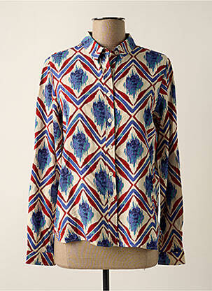 Chemisier coupe cintrée manches longues bleu FREEMAN T.PORTER femme