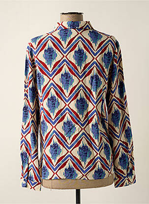 Chemisier coupe cintrée manches longues bleu FREEMAN T.PORTER femme