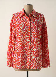 Chemisier tissage crêpe manches longues rouge MOLLY BRACKEN femme