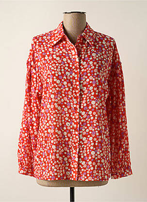 Chemisier tissage crêpe manches longues rouge MOLLY BRACKEN femme