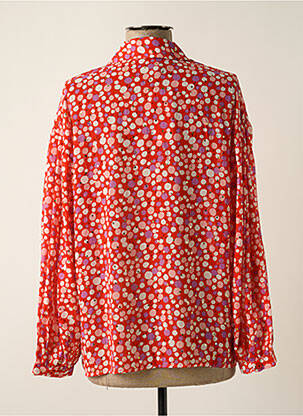 Chemisier tissage crêpe manches longues rouge MOLLY BRACKEN femme
