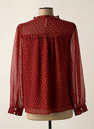 Chemisier tissage crêpe manches longues rouge PEPE JEANS femme