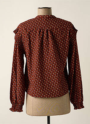 Chemisier coupe droite manches longues marron PEPE JEANS femme