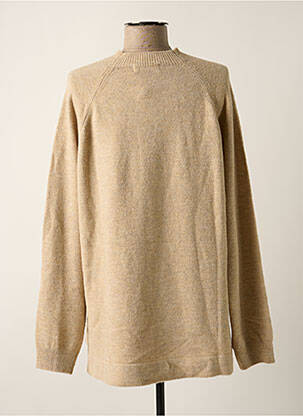 Pull tissage chiné manches longues beige INDI & COLD femme