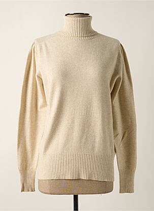 Pull col roulé beige SIGNE NATURE pour femme