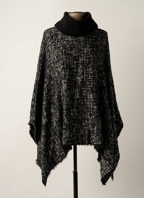 Poncho noir SIGNE NATURE pour femme