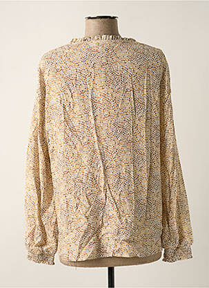 Blouse imprimé fantaisie manches longues beige SIGNE NATURE femme