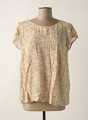 Blouse manches courtes manches courtes beige SIGNE NATURE femme