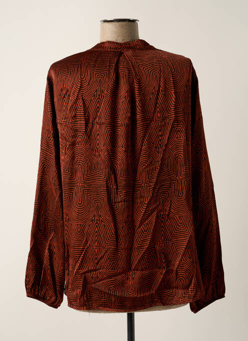 Blouse manches longues manches longues marron PAKO LITTO femme