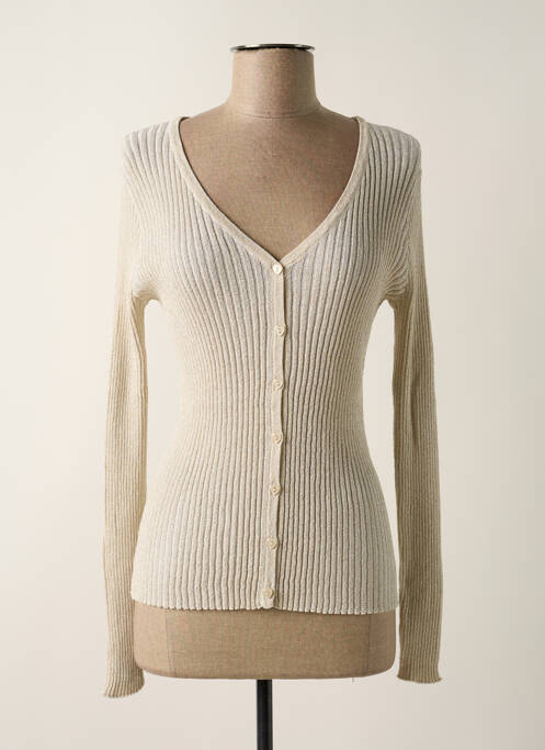 Gilet manches longues beige MOLLY BRACKEN pour femme