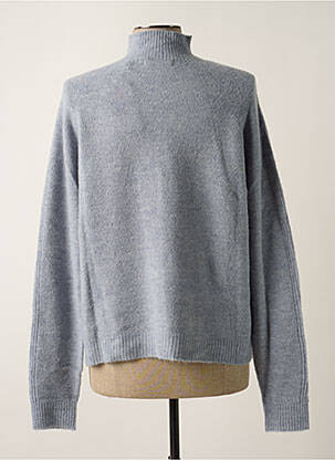 Pull tissage chiné manches longues bleu INDI & COLD femme