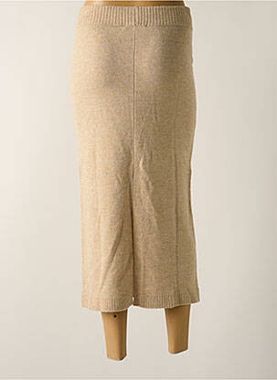 Jupe longue taille haute beige INDI & COLD femme