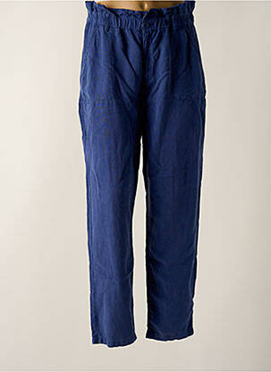 Pantalon flare taille élastique bleu HAPPY femme