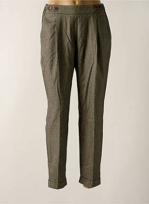 Pantalon slim taille élastique gris INDI & COLD femme