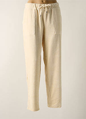 Pantalon droit taille élastique beige PEPE JEANS femme