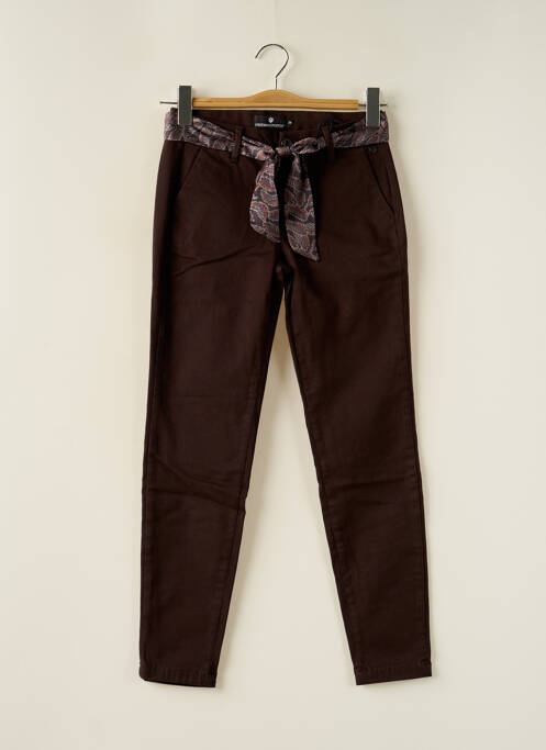 Pantalon slim marron FREEMAN T.PORTER pour femme