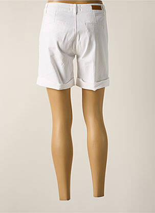 Short fermeture zippée sous rabat boutonné blanc MOLLY BRACKEN femme