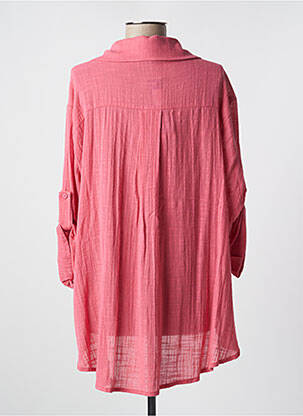 Tunique manches longues col chemisier rose KAKIE femme