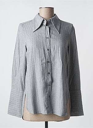 Chemisier coupe cintrée manches longues gris HANA SAN femme