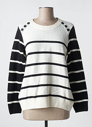 Pull stretch manches longues noir KALISSON femme