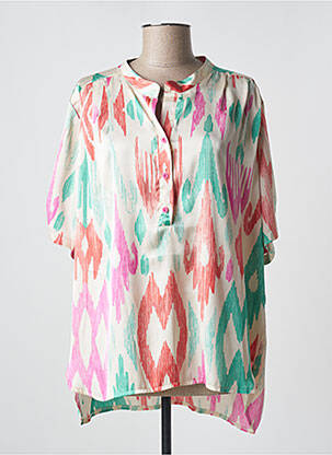 Blouse manches courtes manches courtes beige KAKIE femme