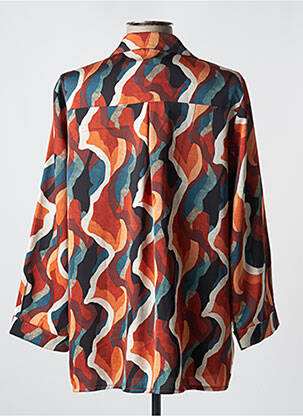 Chemisier coupe droite manches longues orange KAKIE femme