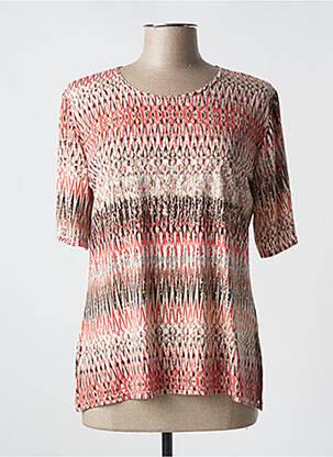 T-shirt manches mi-longues manches courtes orange NIKI PARIS femme