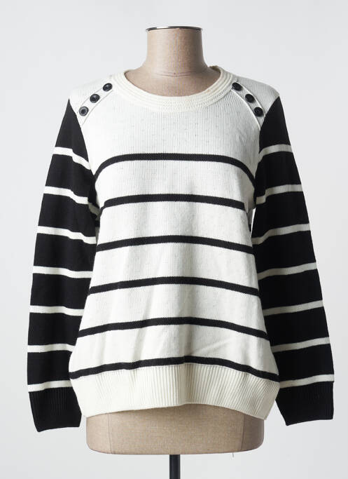 Pull stretch manches longues noir KALISSON femme