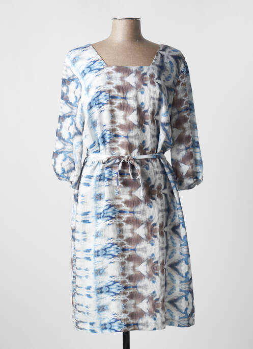 Robe mi-longue bleu KAKIE pour femme