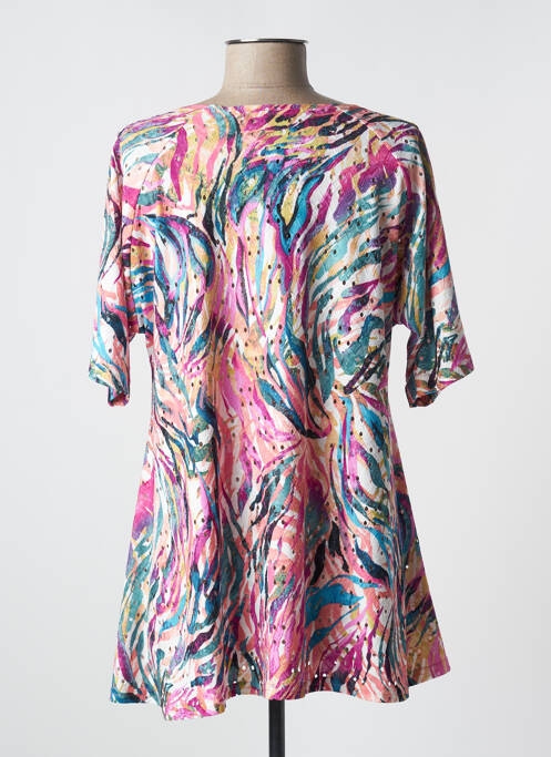 Tunique manches courtes violet KAKIE pour femme