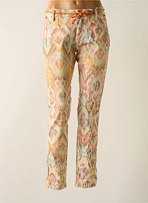 Pantalon chino taille basse taille basse beige PLEASE femme