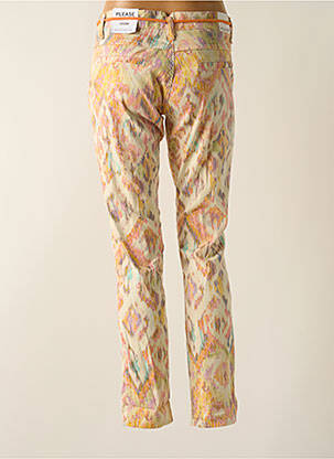 Pantalon chino taille basse taille basse beige PLEASE femme