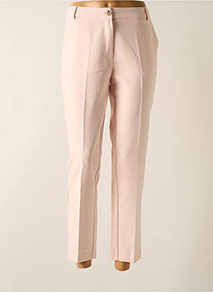 Pantalon 7/8 taille haute taille haute rose FRACOMINA femme