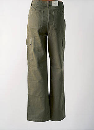 Pantalon cargo tissage popeline taille normale vert ONLY femme