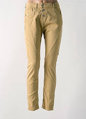 Pantalon slim beige PLEASE pour femme seconde vue