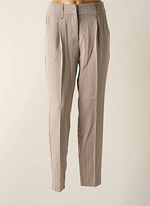 Pantalon droit tissage crêpe taille haute gris VERO MODA femme