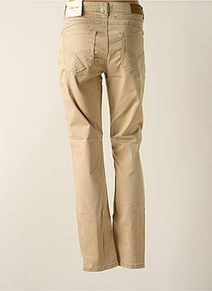 Pantalon slim tissage popeline taille normale beige CREAM femme