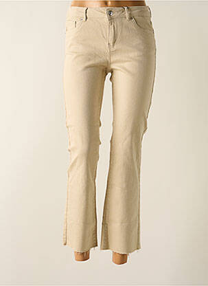 Jeans bootcut taille haute taille haute beige VERO MODA femme