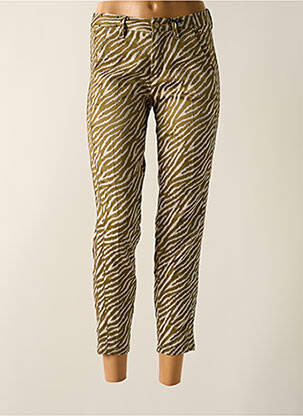 Pantalon 7/8 fermeture zippée sous rabat boutonné vert FREEMAN T.PORTER femme
