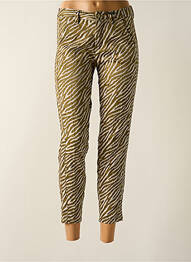 Pantalon 7/8 fermeture zippée sous rabat boutonné vert FREEMAN T.PORTER femme