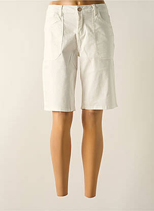 Bermuda coupe droite blanc CREAM femme