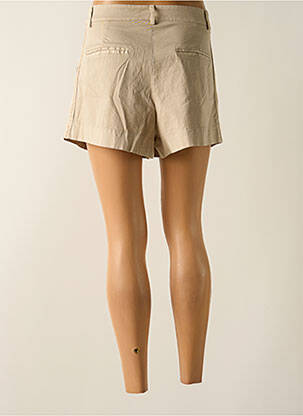 Short fermeture zippée sous rabat boutonné beige LOKITA femme